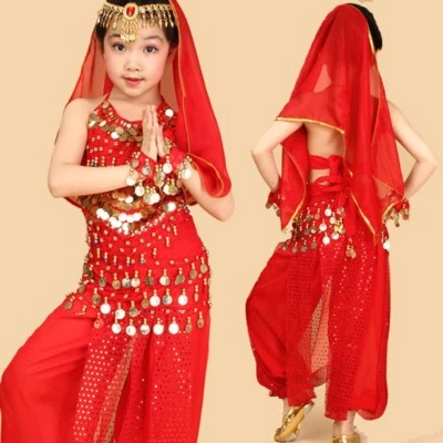 Girls Belly Dancing Costumes Pants Suit KID's Dance wear Children's Fancy Outfit
