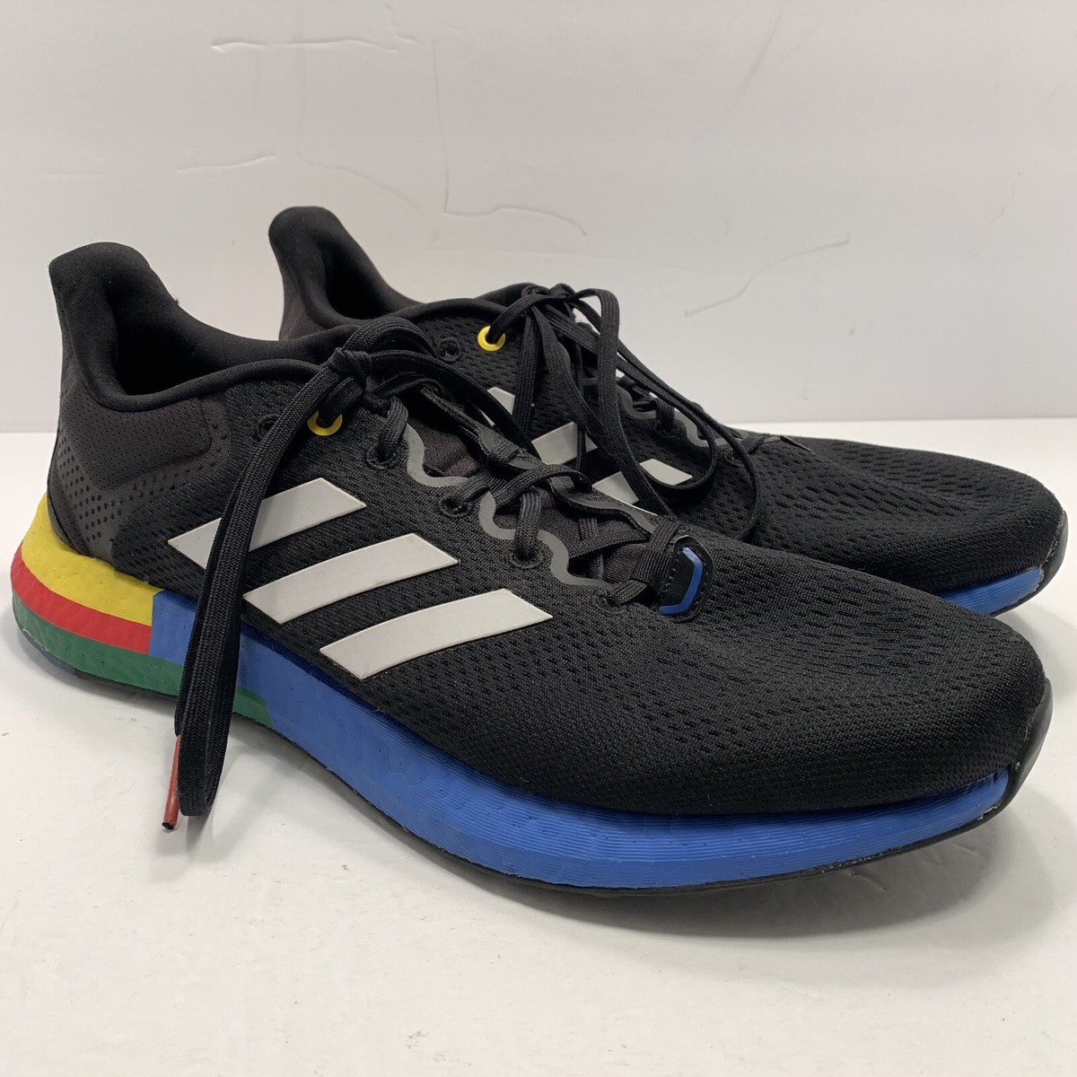 Adidas Pureboost 21 Athletic Shoes Black/Multi GY5103 Mens  display picture 2