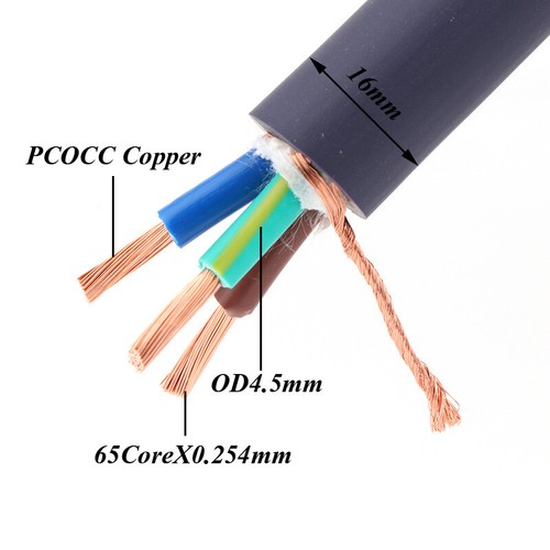 OFC Pure Copper Power Cord US/EU Schuko Plug IEC Adapter HiFi Audio Power Cable - Picture 4 of 18
