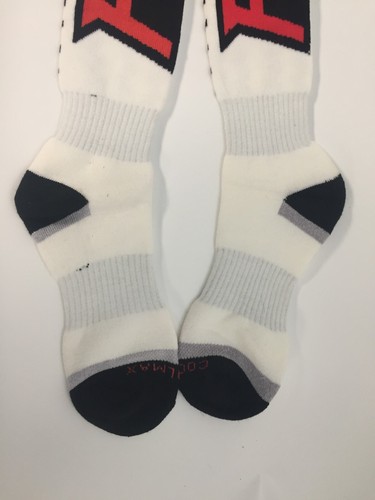 Men's Red/Blk/White FOX Racing Socks Coolmax Thick Given Sock 06011-064 size L - 第 6/9 張圖片