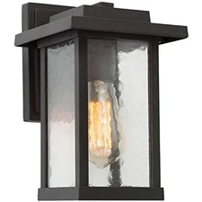 LALUZ Rectangle Outdoor Light Fixtures Wall Mount, Weatherproof Outdoor Wall