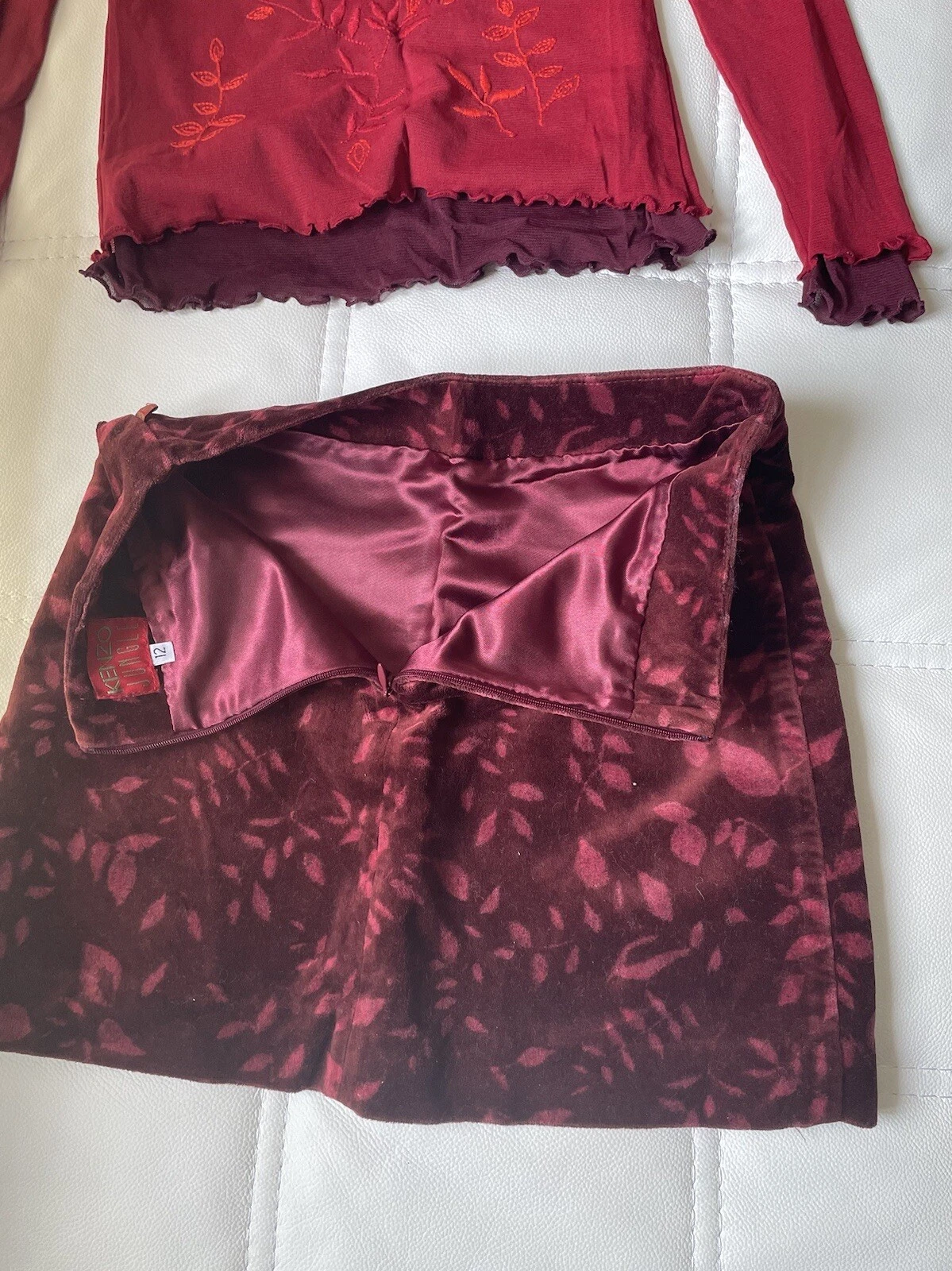 Kenzo Designer Set gonna e top + maglietta età 12 nuovo senza etichette