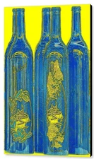 Antibes Blue Bottles, 40"x50", Canvas Print