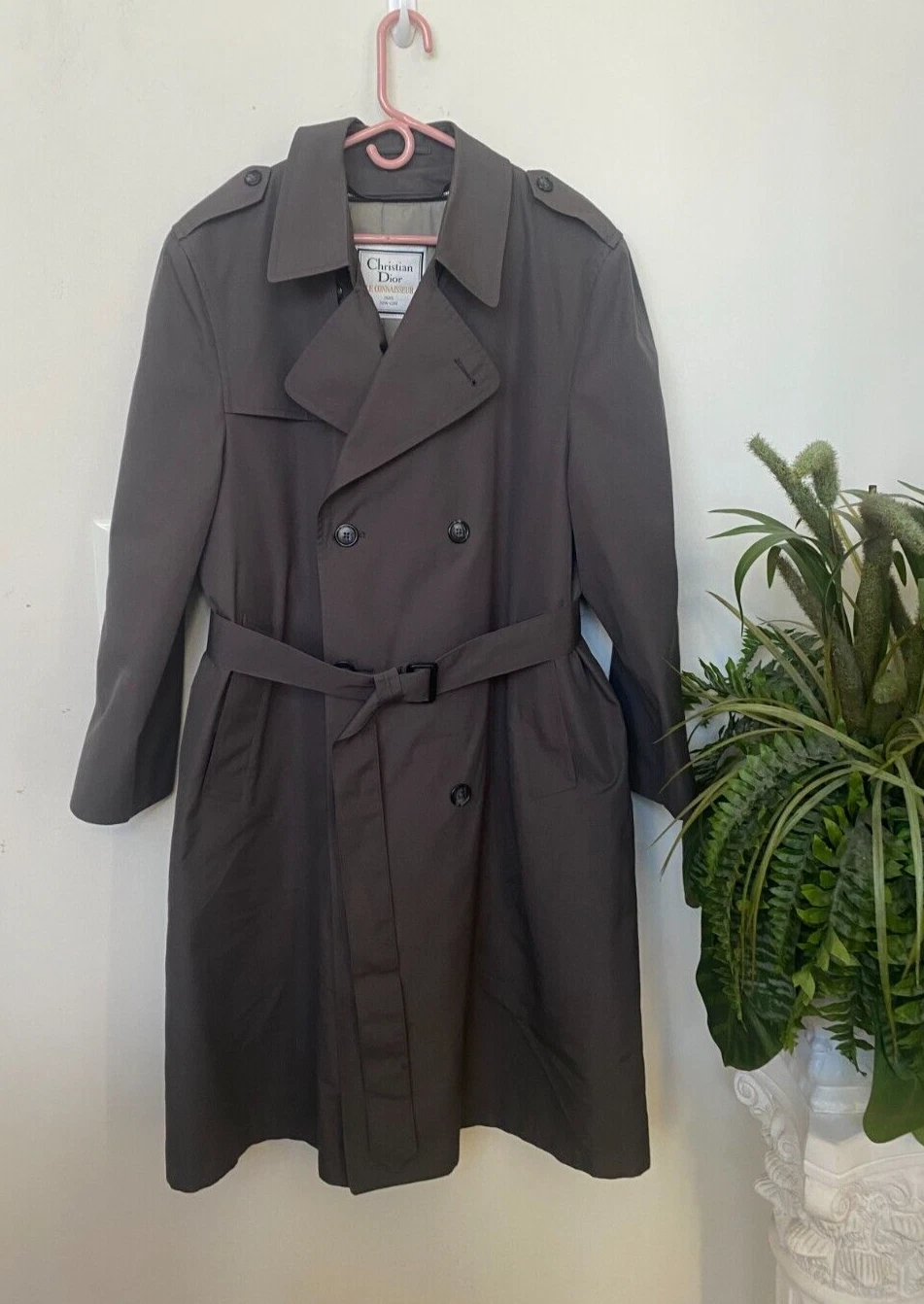 Trench coat homme Christian Dior Le Connaisseur gris ceinture 42S écuc ! 2