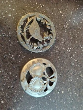 Vintage Radcliffe Brass Partridge Pear Tree USA & Seagull Pewter Hearts Canda