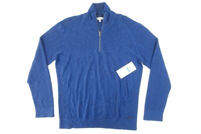 CALVIN KLEIN JEANS CK BLUE RUSH XL HALF ZIP MOCK NECK SWEATER MENS NWT NEW