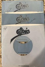 EPIC RECORDS 45rpm Paper Sleeves lot of 3 VG