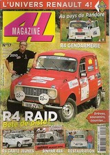 4L MAGAZINE 17 RENAULT 4 4X4 SINPAR RAID R4 GENDARMERIE BELGE R4 CARTE JEUNES