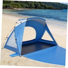 Beach Tent, Portable Sun Shelter for 2/3/4/6-8 Person Compact 1-2 Person Blue