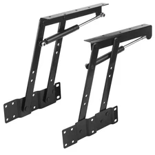1 Pair Folding Lift and Up Hinges, Heavy Duty Lift Up Hydraulic Hinge for Hom...