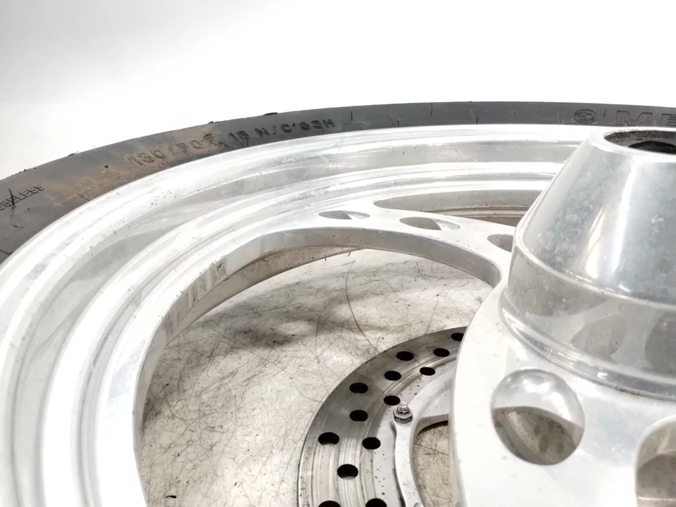 Llantas delanteras y traseras 85 Harley Softail 18" PERSONALIZADAS cromadas recorte caballo barrido Foto 4 de 4