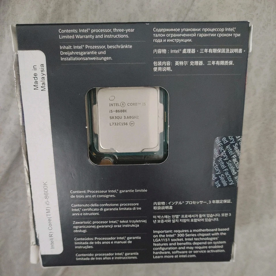 Intel Core i5 8600K 3.6 GHz LGA 1151 Processor (Used)  - Image 4 of 4
