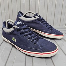 Lacoste Angha NNC Men's Size UK 9 EUR 43 Navy Blue Grey White Trainers Pumps 