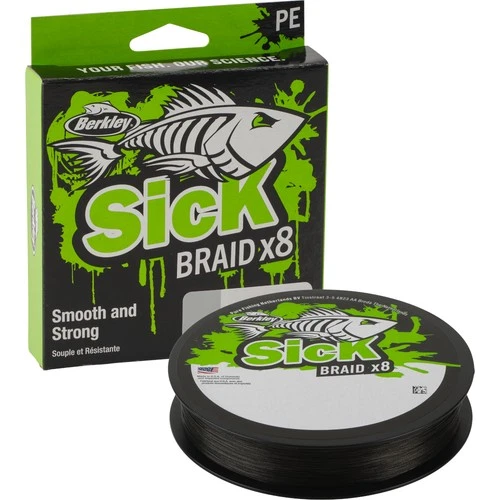 Berkley Sick Braid X8 Black Braided Fishing Line Various Sizes UK Stock