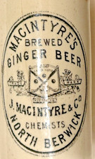 MACINTYRE'S  NORTH BERWICK CHEMISTS SCOTTISH STONEWARE  GINGER BEER  BOTTLE