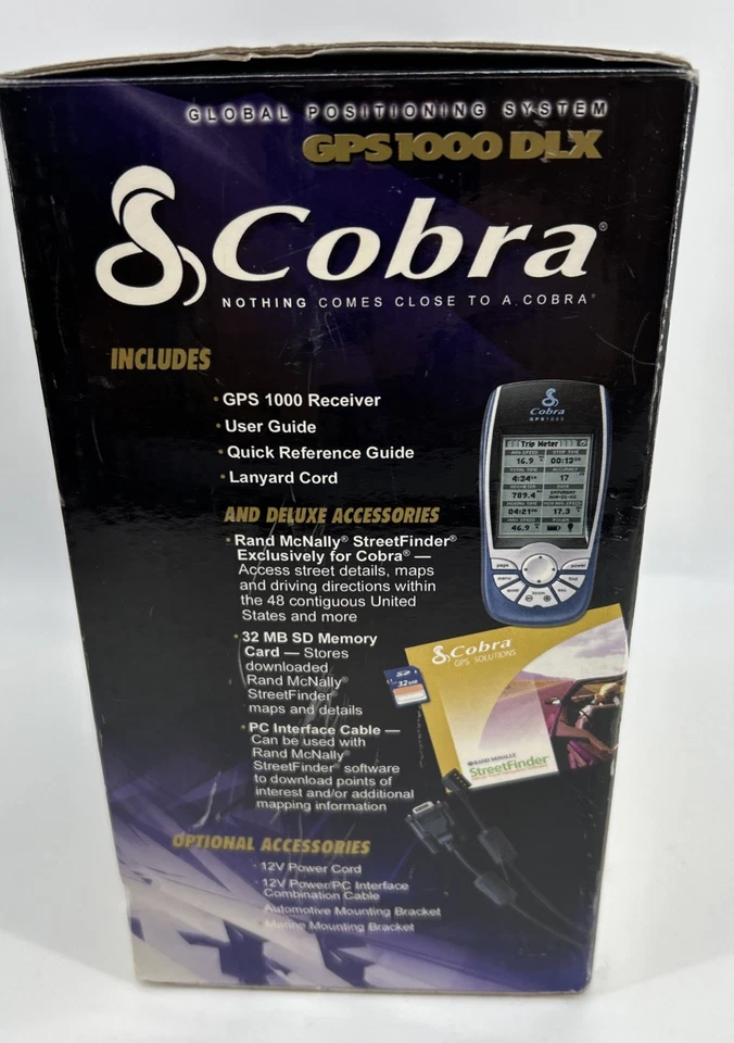 Cobra GPS 1000 DLX Portable Navigation System 32MB Memory NIB - Image 3 of 4