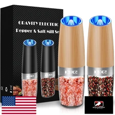 XinXu Automatic Electric Pepper/Salt Grinder Mill, LED Light, Adjustable Coarsen