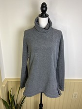Nike Tech Dri-FIT Womens M Funnel Neck Pullover Sweatshirt Gray Cowlneck Cozy