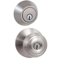 Defiant Hartford Satin Nickel Combo Pack with Single Cylinder Deadbolt