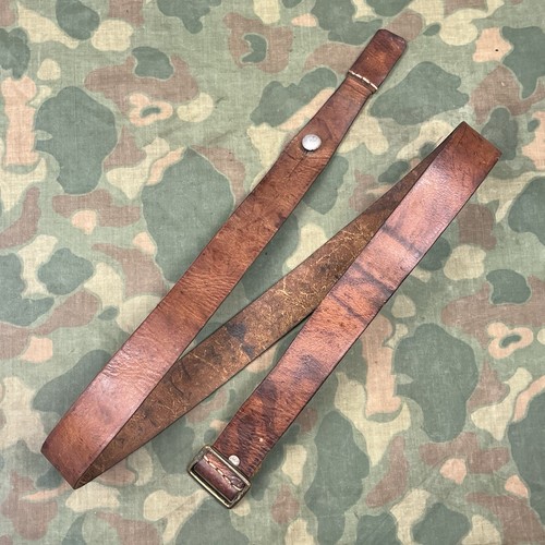 European Mauser Leather Rifle Sling And Brass Hardware #E 7