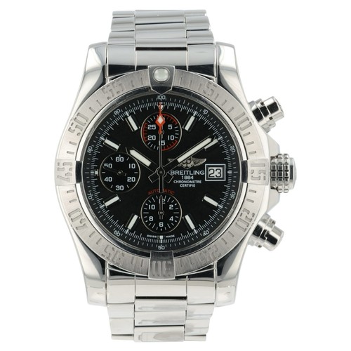 Breitling Avenger II Black Dial Stainless Steel 43mm Automatic...