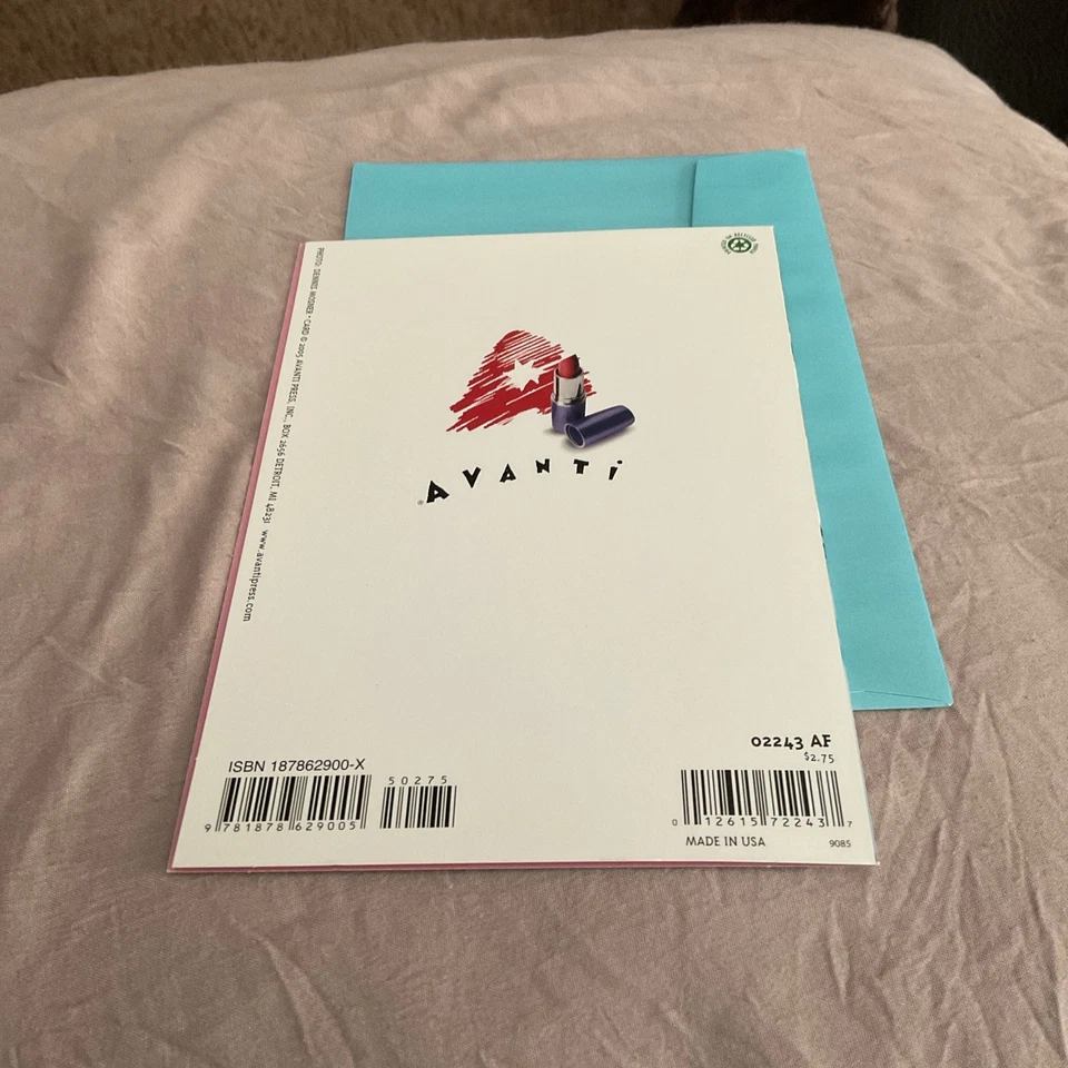 Avanti Humorous Senior Lady NOTHING A LITTLE LIPSTICK CAN’T  FIX Card W Envelope - Image 4 of 4