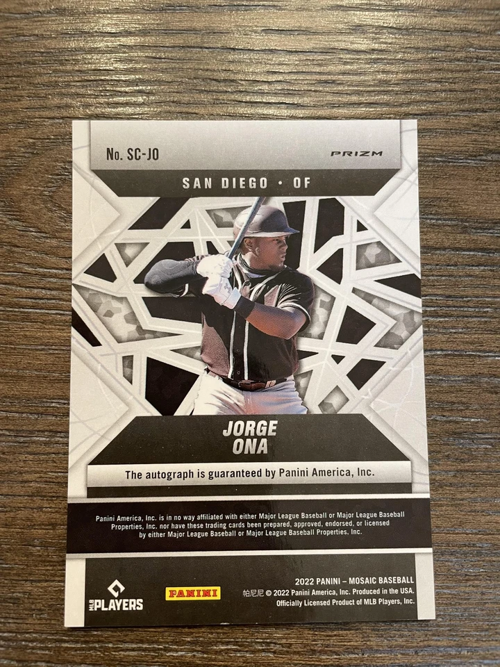 2022 Panini Mosaic #SC-JO Jorge Ona Scripts Holo - Image 2 of 2