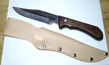 MAXAM Hunting Knife & Sheath Precision Hollow Ground Fine SS Japan USA Vintage