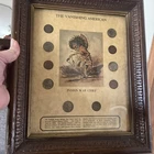 "The American Indian" Wood Framed Indian Head Pennies 10 Coins Set Wall Mount