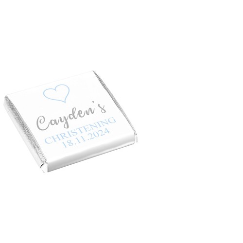 Personalised Baptism Christening Chocolate Favours Neapolitan Squares Gifts - Picture 9 of 14