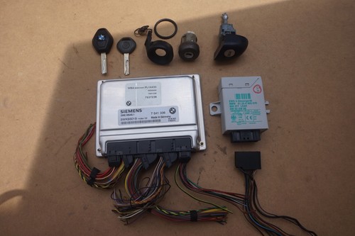 2004 BMW 3.0L 7541336 MS45.1 DME KIT EWS3 IGNITION LOCK & Key SEIMENS 5WK93019 - Picture 13 of 13