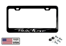 Pink Floyd Black License Plate Frame, Custom Made of Powder Coated Metal