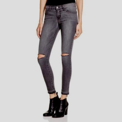 Flying Monkey Jeans L9268 Gray Destroyed Released Hem 27 inch NWT NEW