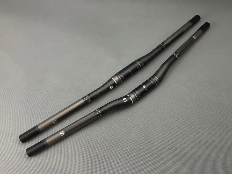 TOSEEK 3K Carbon Fiber Mountain Bike Flat Bar Riser Bar Handlebar 31.8*600-760mm - Image 2 of 4