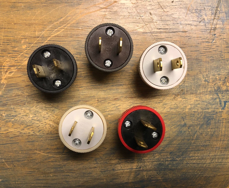 Antique Replica Electrical Plug - Long neck decagon design polarized cord rewire - Image 4 of 4