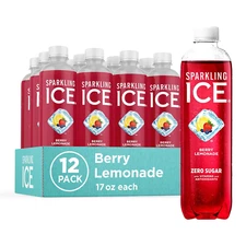 Sparkling Ice Berry Lemonade Sparkling Water Zero Sugar Flavored Pack of 12
