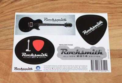Rocksmith All New 2014 Edition Rare Promo Sticker Set Xbox One PS4 Ubisoft 2013