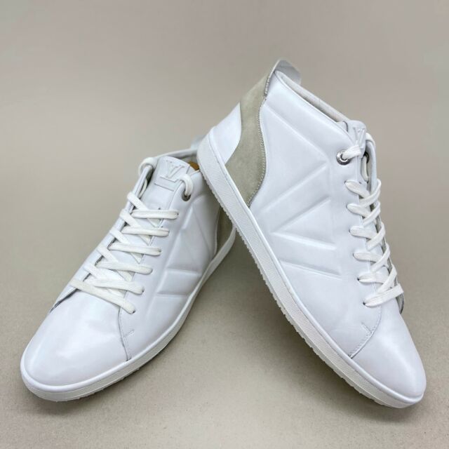 Louis Vuitton high top sneakers white leather LV logo 11.5 US 44,5 EUR ...