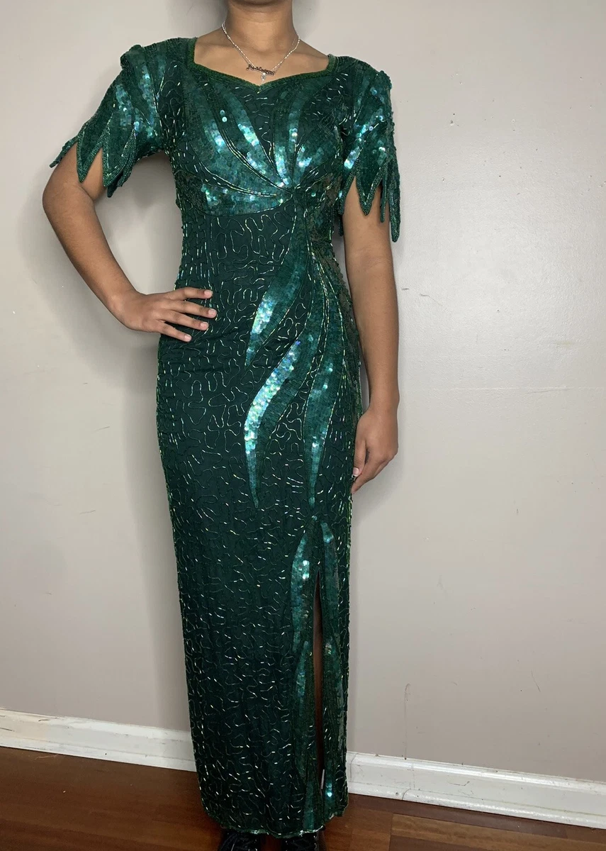 ebay green sequin dress Vintage Dresses for Women for sale Formal gown