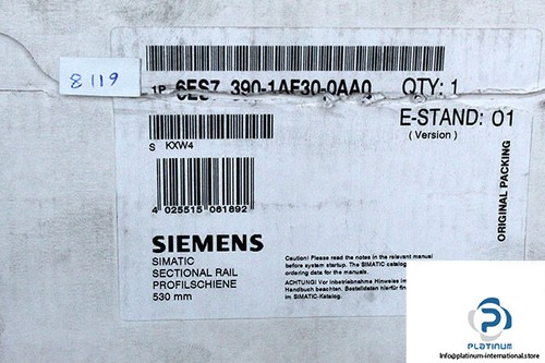 SIEMENS 6ES7 390-1AF30-0AA0 MOUNTING RAIL_SIEMENS 6ES73901AF300AA0 - Picture 3 of 4