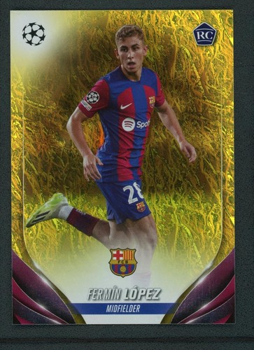 2024 FERMIN LOPEZ 11/50 TOPPS UEFA CHAMPIONS LEAGUE ROOKIE RC JADE GOLD
