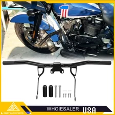 Front Engine Guard Crash Flat-out Bar For Harley Touring Road Street Gilde 14-24