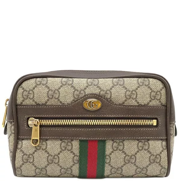 Gucci Ophidia GG Supreme Body Bag sac taille toile cuir marron sherry 517076