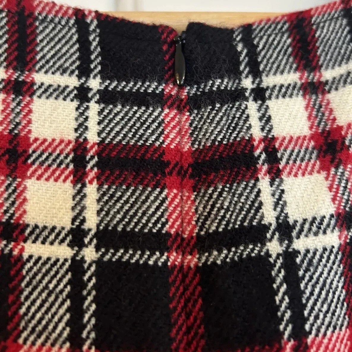 VALENTINO Vintage! Abito classico in guaina boho Y2K ~Taglia 14 16 ~Rosso e nero a quadretti ~Vacanze