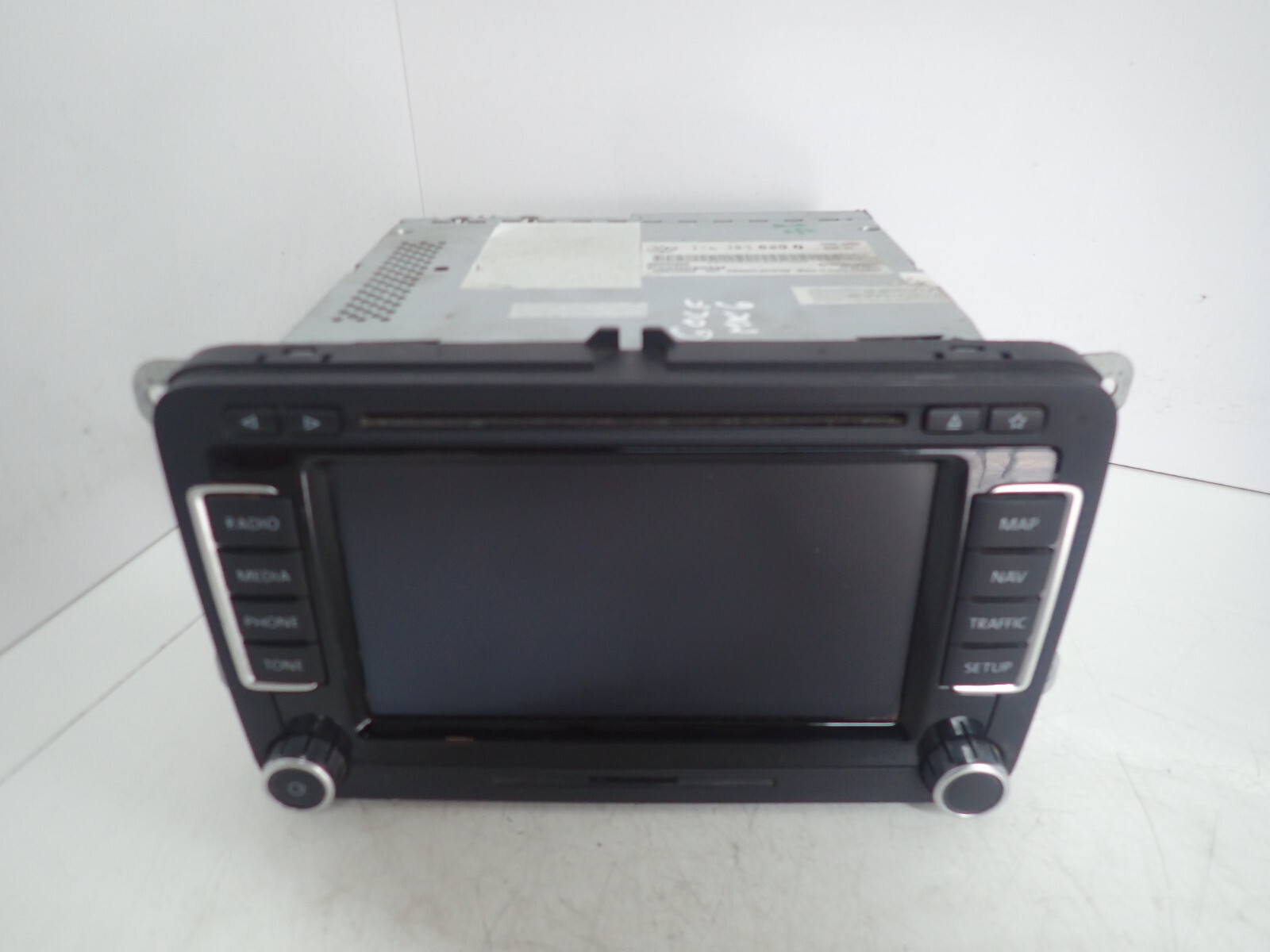 VOLKSWAGEN GOLF MK6 SAT NAV RADIO HEAD UNIT DISPLAY SCREEN ( NO CODE