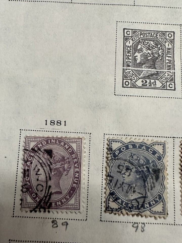 Great Britain Stamp 1840/1925 on 1 page front and back. High CV! See