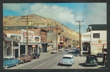 Delta Saloon Bucket of Blood Gold Nugget Bar Virginia City NV postcard 1950s