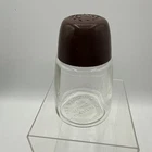 Vintage Federal Housewares MCM Glass Salt Shaker Brown Lid Replacement 4.5"