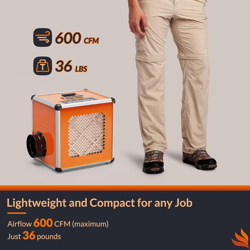 Purificador/purificador de aire PuriSystems HEPA 600 UVIG 600 CFM/con generador de luz/ion Foto 2 de 4