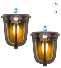 AUOSHI Outdoor Solar Light Fixture Porch Light in Brown Box